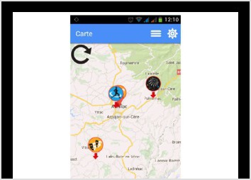 Application mobile (Android) de géolocalisation d'évènements sportifs et culturels dans le Cantal.
L'application mobile questionne en temps réel une base de données peuplée à partir d'une interface web de saisie.
Les données présentées sur l'appli mobile sont stockées localement et mises à jour de façon optimisée afin de rendre plus fluide la navigation.